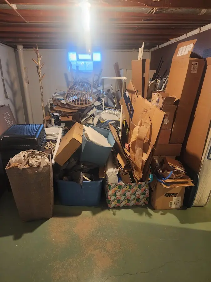 Roll-off dumpster container at job site for Yard Waste Dumpster Rental in Bridgeport